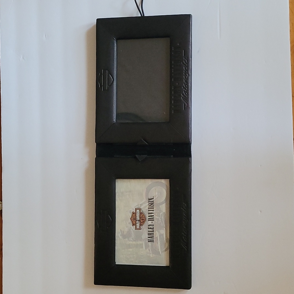 Harley Davidson leather double frame
